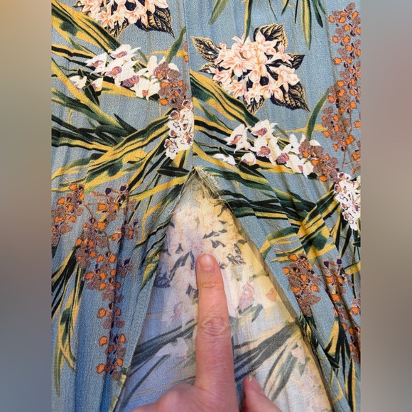 River Island Floral Kimono Dress in Blue - Picture 9 of 9